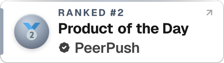 Featured on PeerPush — Product of the Day